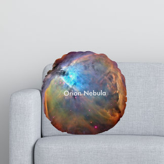 Orion Nebula Space Galaxy Round Pillow