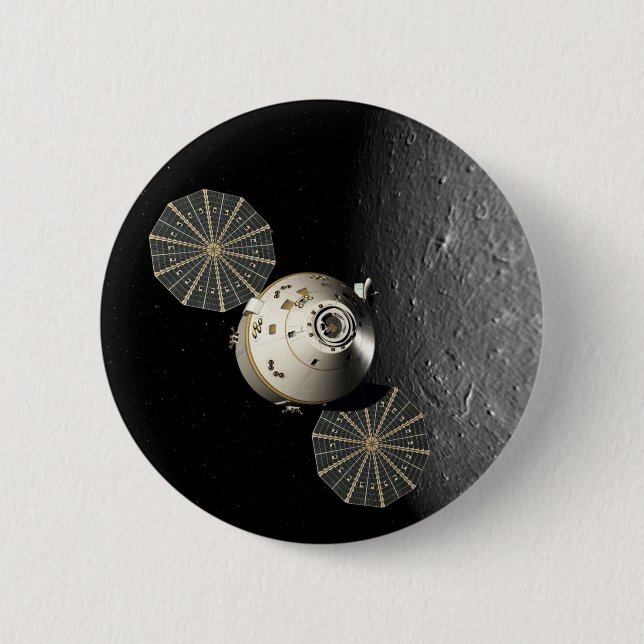 Orion Spacecraft in Lunar Orbit 2 Inch Round Button (Front)