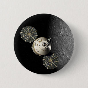 Orion Spacecraft in Lunar Orbit 2 Inch Round Button