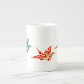 Orizuru Kimono Pattern Bone China Mug