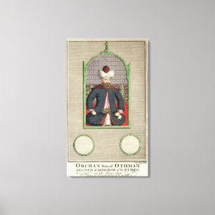 Orkhan (c.1288-c.1362) son of Osman, Second Empero Canvas Print