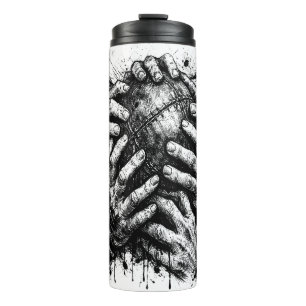 Orkney Dark Art Ink Illustration – Grasping Hands  Thermal Tumbler