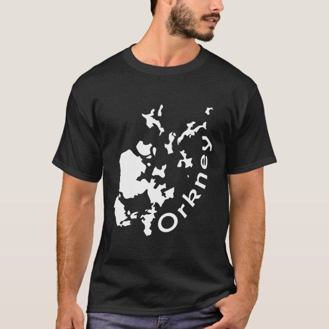Orkney Islands Map T-Shirt (Front)