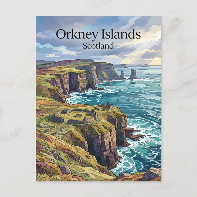 Orkney Islands Scotland Postcard (Front)