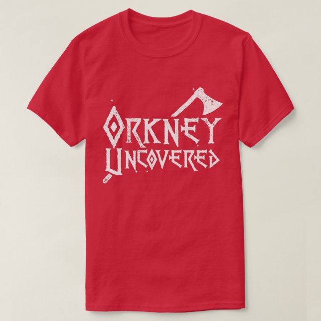 Orkney Uncovered Axe T-Shirt (Design Front)