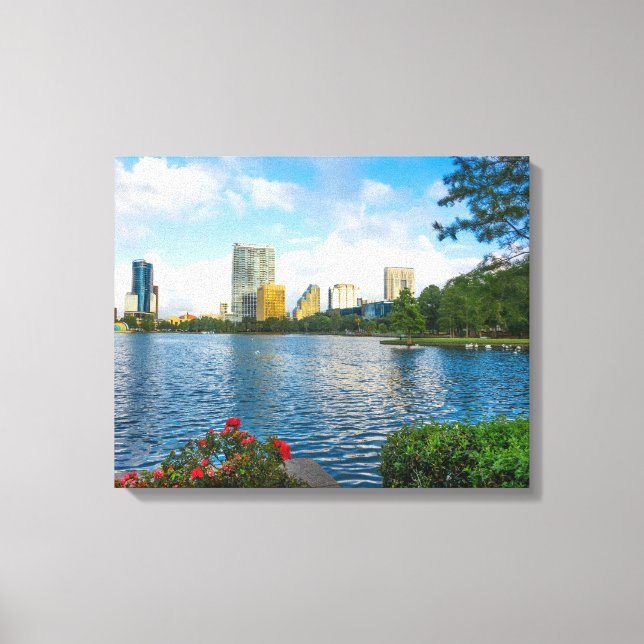 Orland Florida Lake Eola Canvas Print (Front)