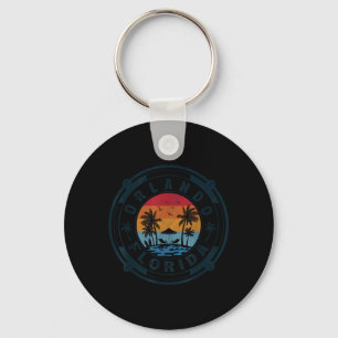 Orlando Beach Florida Summer Vacation Vintage Keychain