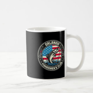 Orlando Fishermen's Club American Flag Fishing  Coffee Mug
