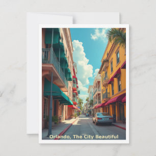 Orlando FL The City Beautiful, Travel Style  Postcard