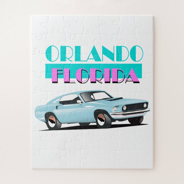 Orlando Florida 80s poster Jigsaw Puzzle (Vertical)
