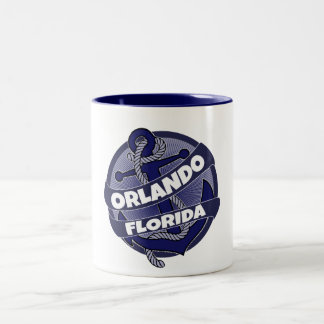 Orlando Florida anchor swirl coffee mug