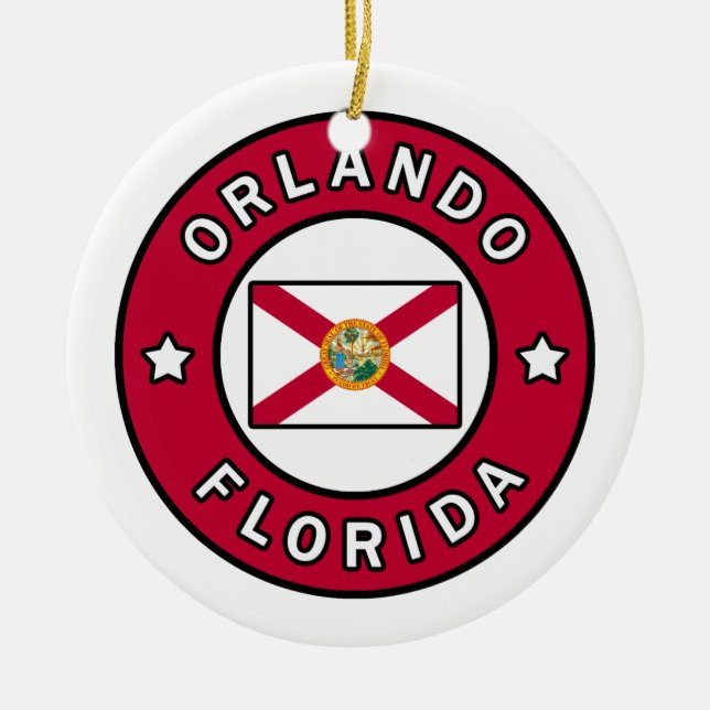 Orlando Florida Ceramic Ornament (Front)