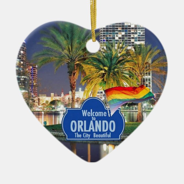 Orlando FLORIDA Ceramic Ornament (Front)