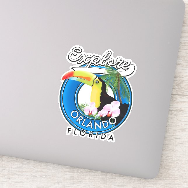 Orlando Florida Explore retro logo. (Detail)