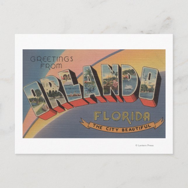 Orlando, Florida - Large Letter Scenes 2 Postcard (Front)