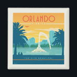 Orlando Florida Magnet<br><div class="desc">Anderson Design Group is an award-winning illustration and design firm in Nashville,  Tennessee. Founder Joel Anderson directs a team of talented artists to create original poster art that looks like classic vintage advertising prints from the 1920s to the 1960s.</div>