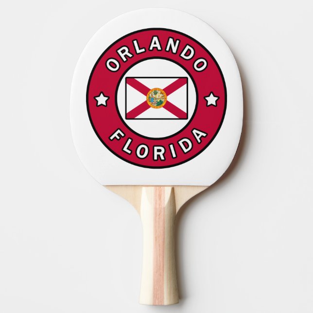 Orlando Florida Ping Pong Paddle (Front)
