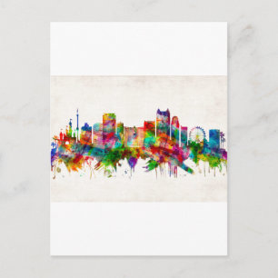 Orlando Florida Skyline Holiday Postcard