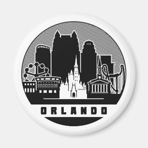 Orlando Florida Skyline Magnet