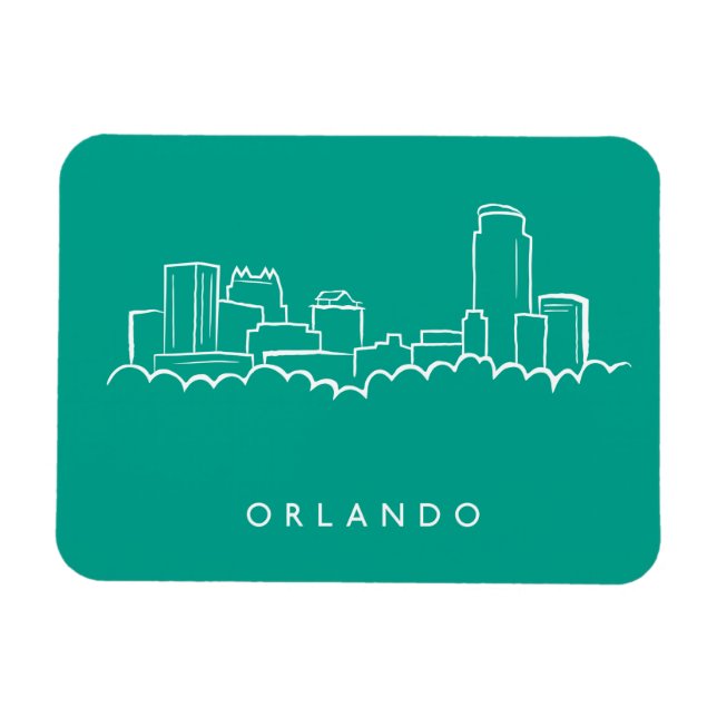 Orlando Florida Skyline Magnet (Horizontal)