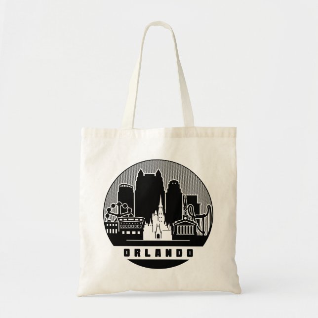 Orlando Florida Skyline Tote Bag (Front)