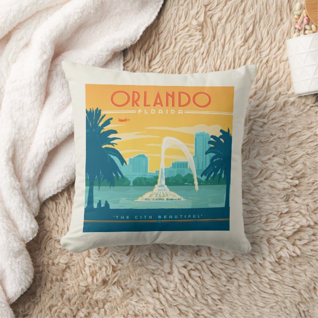 Orlando Florida Throw Pillow (Blanket)