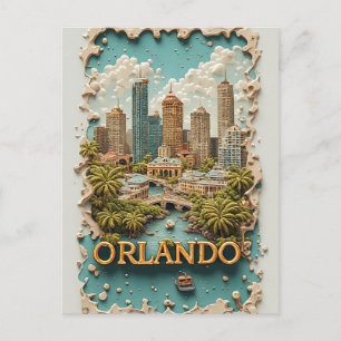 Orlando Florida Travel Adventure Postcard