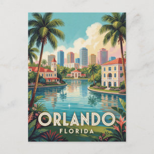 Orlando Florida Tropical Travel Postcard