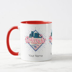 Orlando Florida United States Skyline Vintage Mug