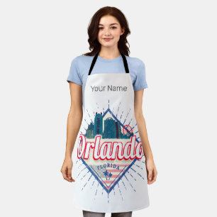 Orlando Florida United States Skyline Vintage USA Apron