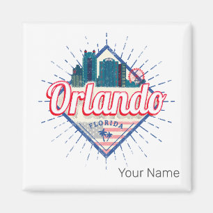 Orlando Florida United States Skyline Vintage USA Magnet