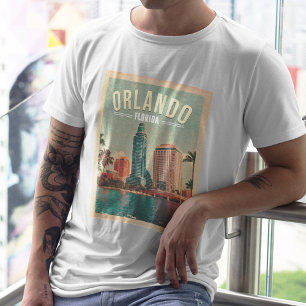 Orlando Florida Vintage High buildings Palm 1960s T-Shirt