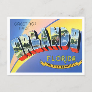 Orlando, Floride Vintage Big Lettres Carte postale