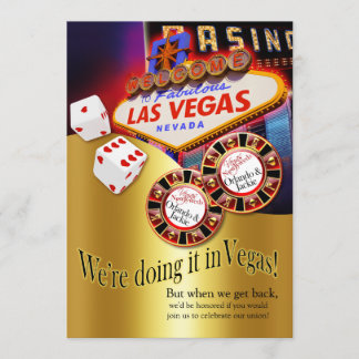 Orlando & Jackie Las Vegas Reception Invitation