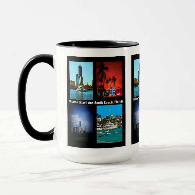 Orlando, Miami, South Beach Collage Mug (Left)