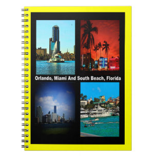 Orlando, Miami, South Beach Collage Notebook