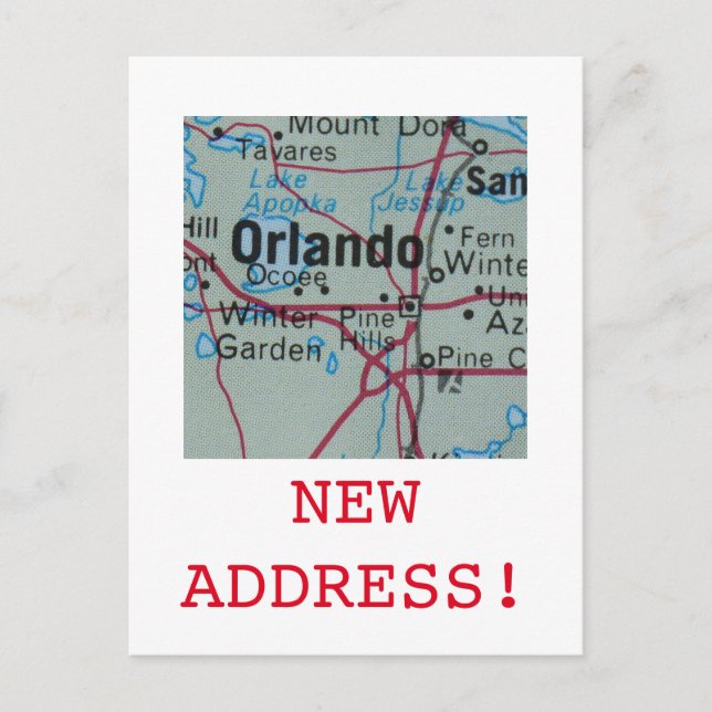 Orlando New Address faire-part (Devant)