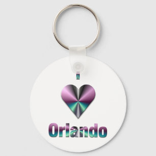 Orlando -- Purple & Turquoise Keychain