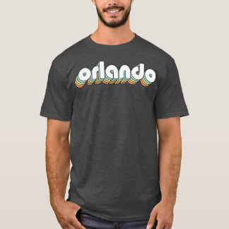 Orlando Retro Rainbow Typography Faded Style T-Shirt