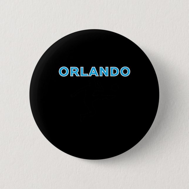 Orlando Soccer Fan Support Stadium Show Your Pride 2 Inch Round Button (Front)