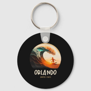 Orlando United States Surfing Surfboard  Keychain