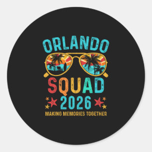 Orlando Vacation Squad 2026 Family Matching Vintag Classic Round Sticker