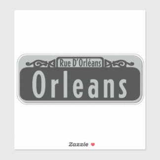 Orleans Street (Rue D’Orléans) Sign Sticker