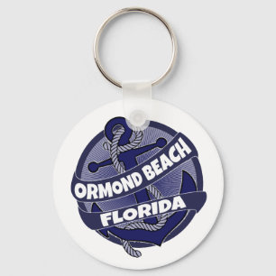 Ormond Beach Florida anchor swirl keychain