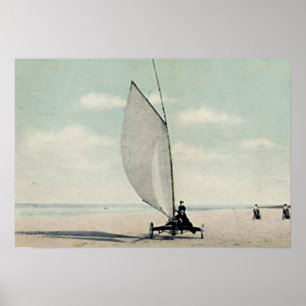 Ormond Beach, Florida Windsailing on Beach Poster