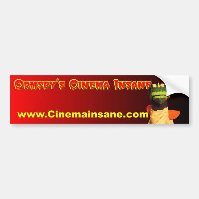 Ormsby's Cinema Insane Bumper Sticker (Front)