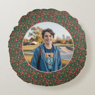 Ornament 6-7 Meme One Photo Christmas Doodles Round Pillow