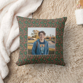 Ornament 6-7 Meme One Photo Christmas Doodles Throw Pillow