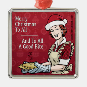 Ornament: And To All A Good Bite Metal Ornament