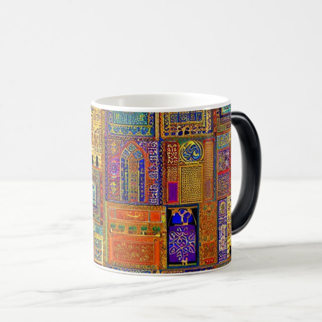 Ornament arabic stylish design magic mug (Front Right)